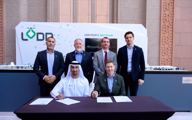 LODD  و  Skyports Infrastructure تكشفان عن تصميم مهابط الطائرات لشبكة النقل الجوي المتقدم في أبوظبي