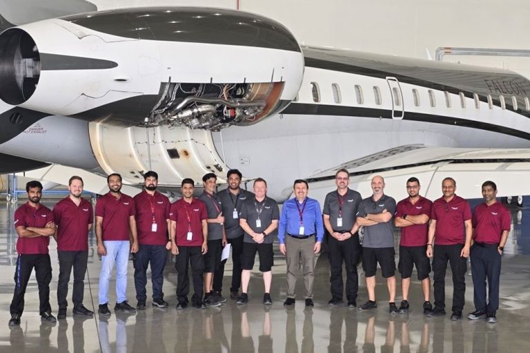 Falcon Begins First Base Maintenance on Falcon’s Global Express XRS