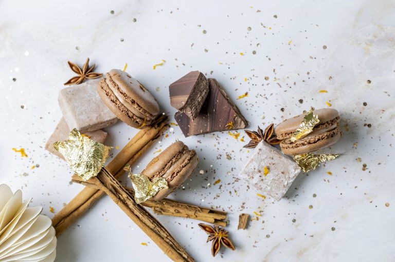 Festive Macarons  Available from December 5, 2025