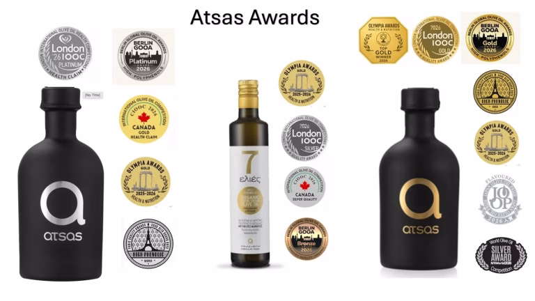 ATSAS Cyprus Earns International Recognition for Excellence in High-Phenolic Organic Olive Oils