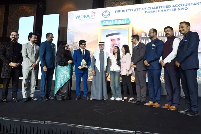 HE Sheikh Nahyan bin Mubarak lauds UAE-India relations as the strongest and most dynamic in the world at the Chartered Accountants Day celebrations by ICAI Dubai Chapter