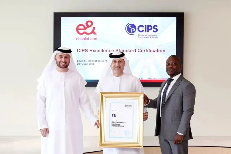 e& recognised by CIPS for procurement excellence